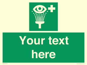 Custom Eye Wash Station Sign